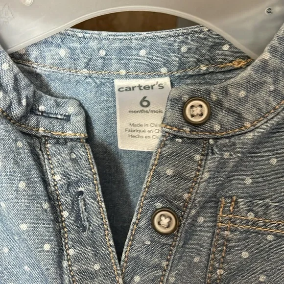 Baby girls, jeans, jumpsuit 6 months - Picture 4 of 7